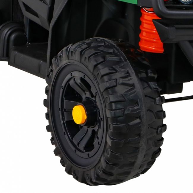 Masinuta electrica cu telecomanda farmer pick-up, roti eva, scaun tapitat, 116x66x65 cm, putere 70w - verde edeedipa.bdm0926.zie