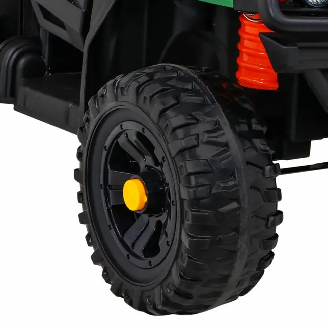 Masinuta electrica cu telecomanda farmer pick-up, roti eva, scaun tapitat, 116x66x65 cm, putere 70w - verde edeedipa.bdm0926.zie