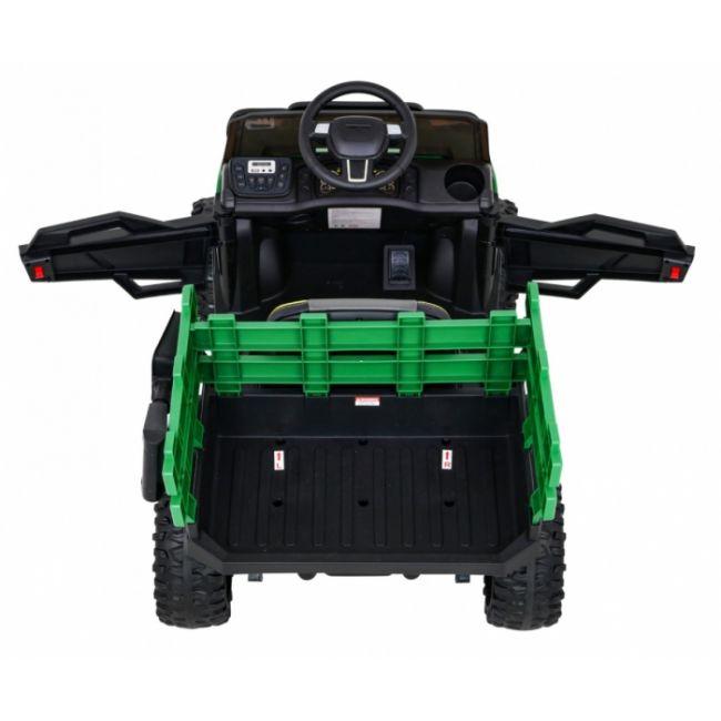 Masinuta electrica cu telecomanda farmer pick-up, roti eva, scaun tapitat, 116x66x65 cm, putere 70w - verde edeedipa.bdm0926.zie