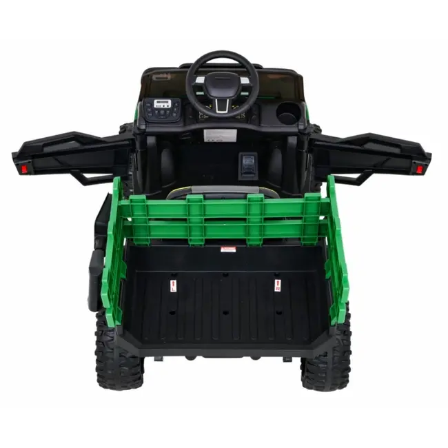 Masinuta electrica cu telecomanda farmer pick-up, roti eva, scaun tapitat, 116x66x65 cm, putere 70w - verde edeedipa.bdm0926.zie