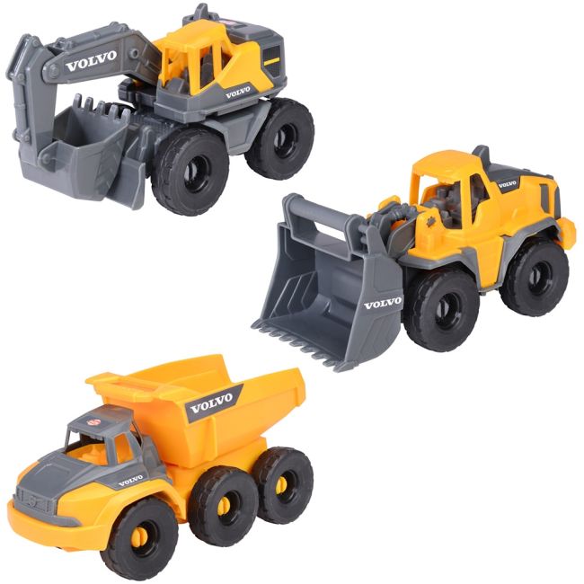 Set dickie toys construction set cu 3 vehicule 16 cm hubs203722015