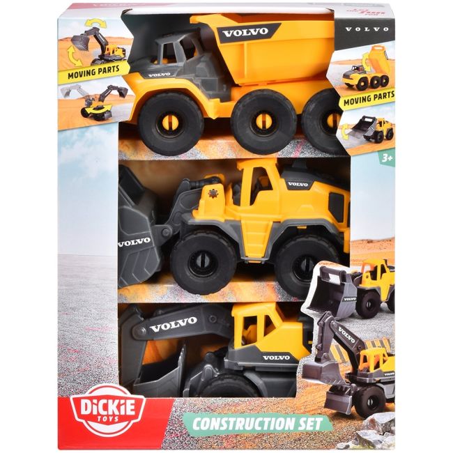 Set dickie toys construction set cu 3 vehicule 16 cm hubs203722015