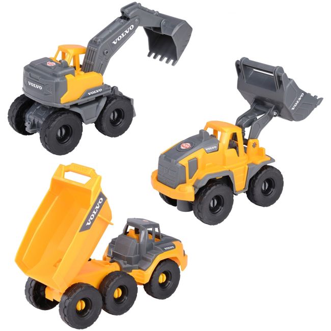 Set dickie toys construction set cu 3 vehicule 16 cm hubs203722015
