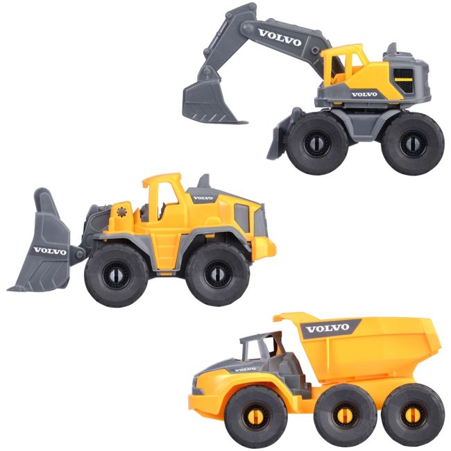 Set dickie toys construction set cu 3 vehicule 16 cm hubs203722015