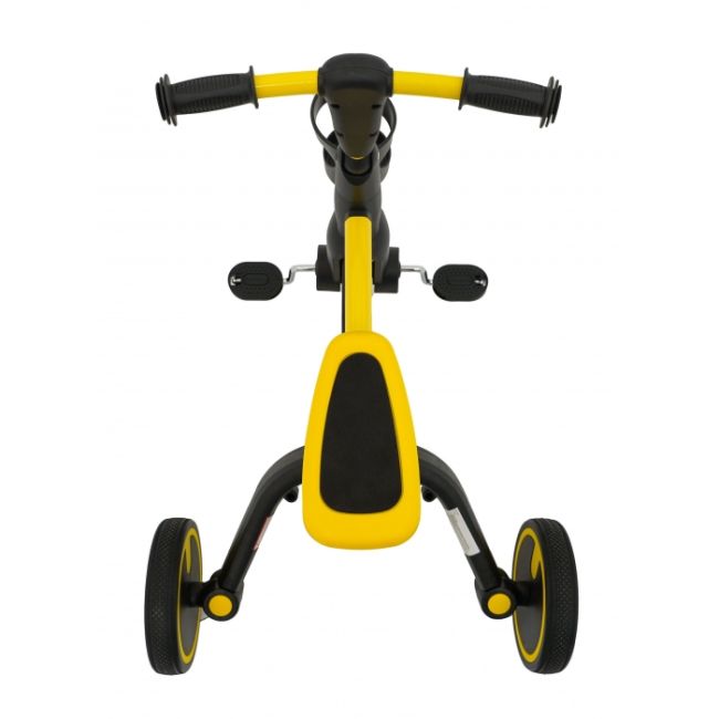 Tricicleta cu pedale 3 in 1 si roti din cauciuc sportrike - galben edeedizsp.b68.zol