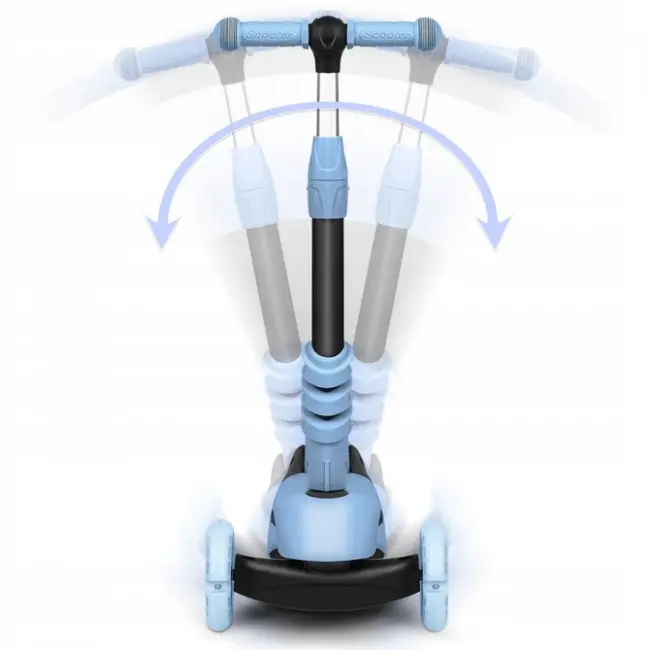 Trotineta 3 in 1 cu roti cu led ricokids todi 765401 - albastru edeedi765401