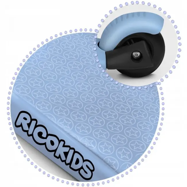 Trotineta 3 in 1 cu roti cu led ricokids todi 765401 - albastru edeedi765401