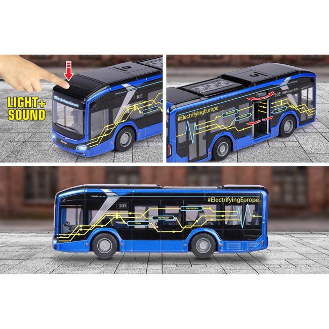 Autobuz majorette man lion's city 10 e 22,5 cm cu lumini si sunete hubs213743008