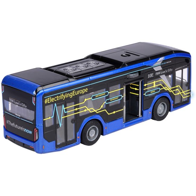 Autobuz majorette man lion's city 10 e 22,5 cm cu lumini si sunete hubs213743008