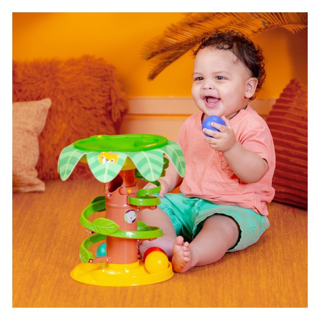 Bright starts - jucarie tropicala, "twirl™ ball play toy" bbb16826