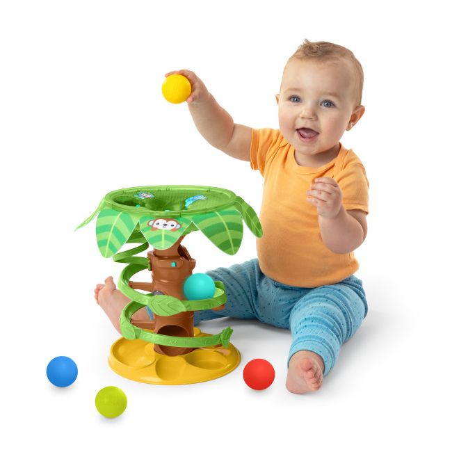 Bright starts - jucarie tropicala, "twirl™ ball play toy" bbb16826