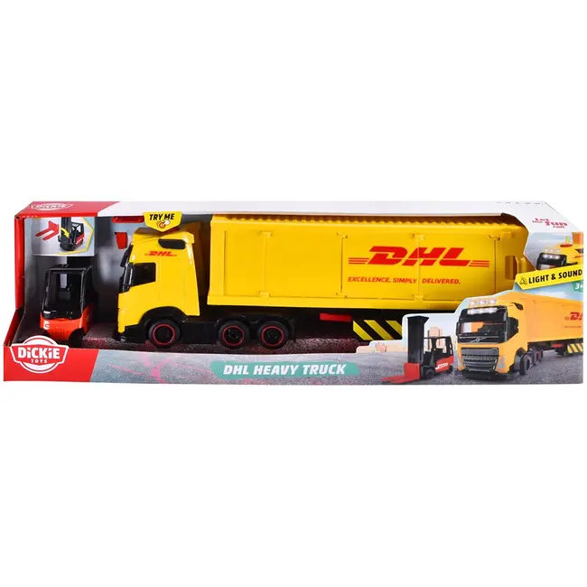 Camion dickie toys dhl heavy truck 35 cm cu lumini si sunete hubs203747018