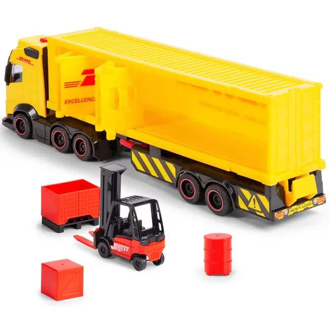 Camion dickie toys dhl heavy truck 35 cm cu lumini si sunete hubs203747018