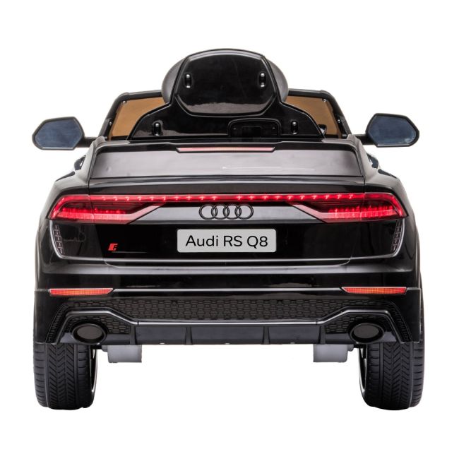 Masinuta electrica chipolino audi rs q8 cu scaun din piele si roti eva black hubelkauq8r23b