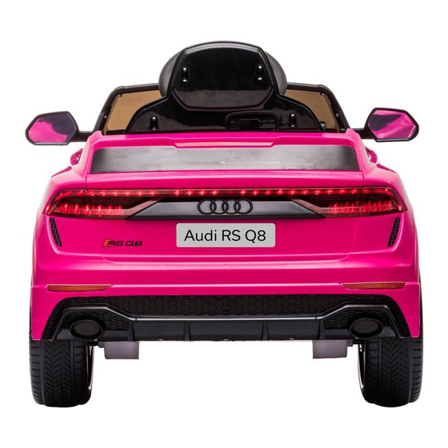 Masinuta electrica chipolino audi rs q8 cu scaun din piele si roti eva pink hubelkauq8r24p