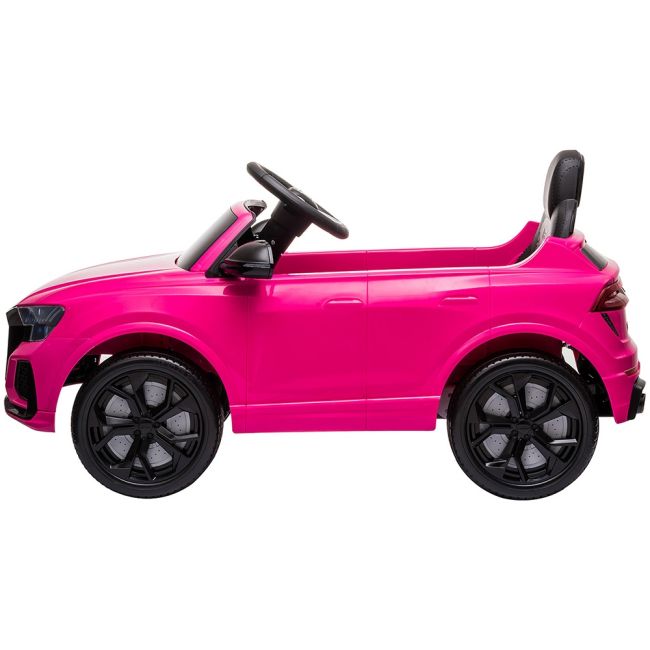 Masinuta electrica chipolino audi rs q8 cu scaun din piele si roti eva pink hubelkauq8r24p