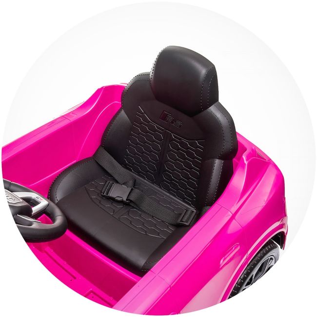 Masinuta electrica chipolino audi rs q8 cu scaun din piele si roti eva pink hubelkauq8r24p