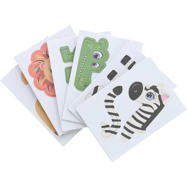 Set Animale acordeon din carton, 3 buc Moxy GR100107 BBJGR100107_Animale Safari