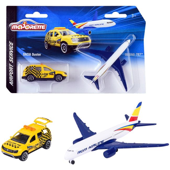 Set majorette dacia duster airport cu o masinuta si un avion hubs212057715sro