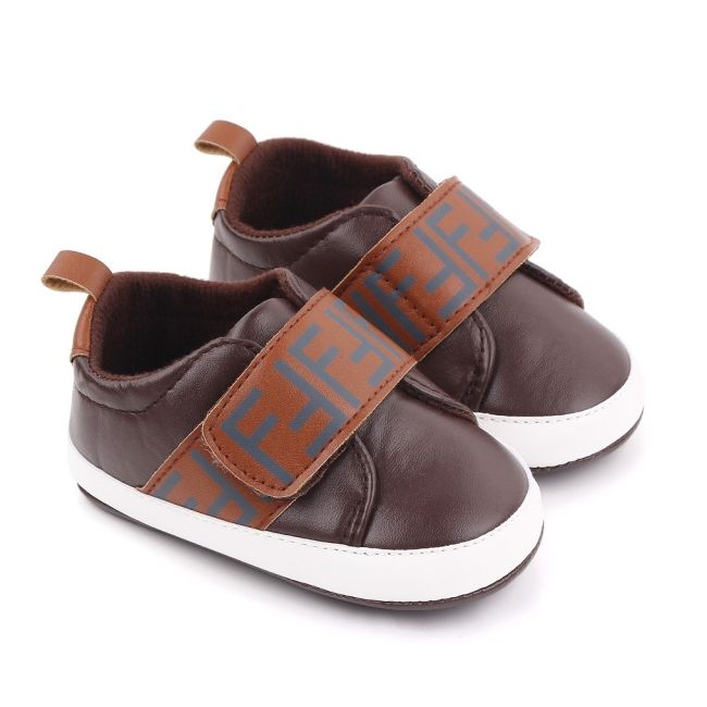 Pantofi maro cu bareta lata cu arici chd2551-2-va15