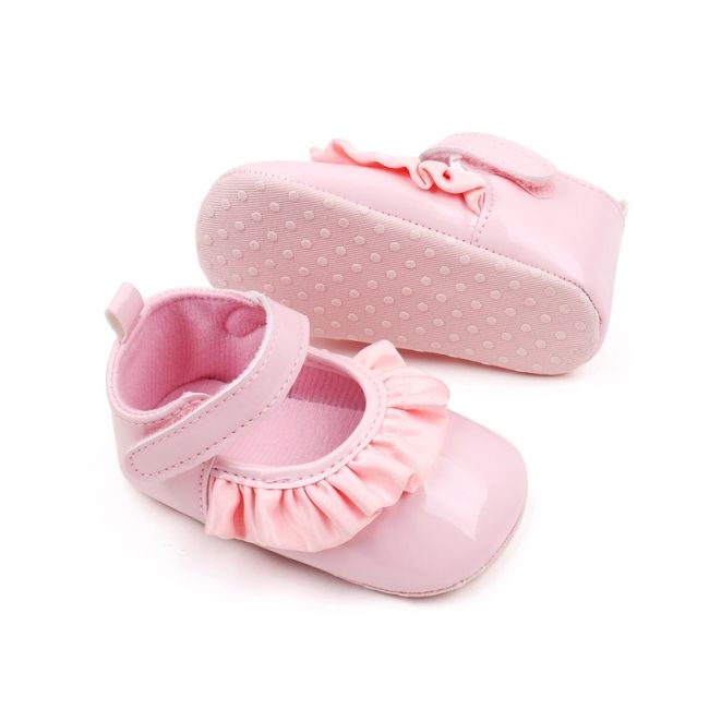 Pantofiori cu volanas din piele ecologica lacuita csbhx3106-va16