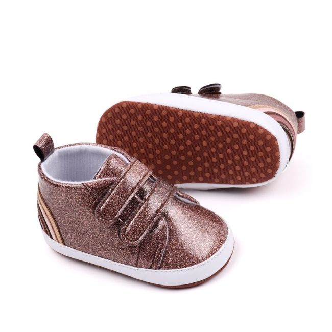 Pantofiori maro pentru bebelusi - glitter csbyq3201-1-va15