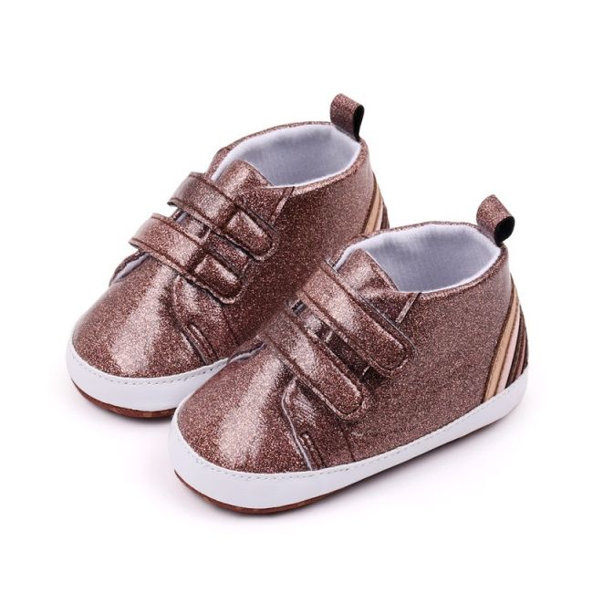 Pantofiori maro pentru bebelusi - glitter csbyq3201-1-va15