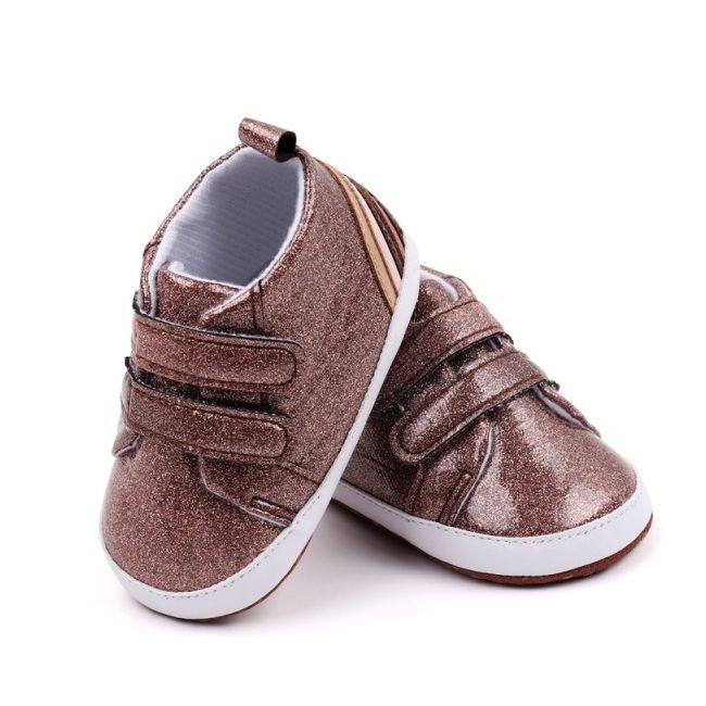 Pantofiori maro pentru bebelusi - glitter csbyq3201-1-va15