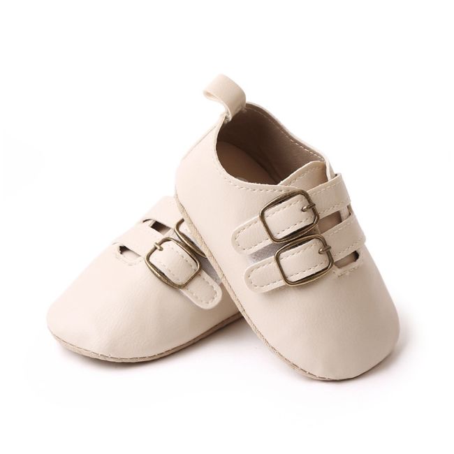 Pantofiori pentru bebelusi, ivoire, cu catarame csbc2290-3-va14