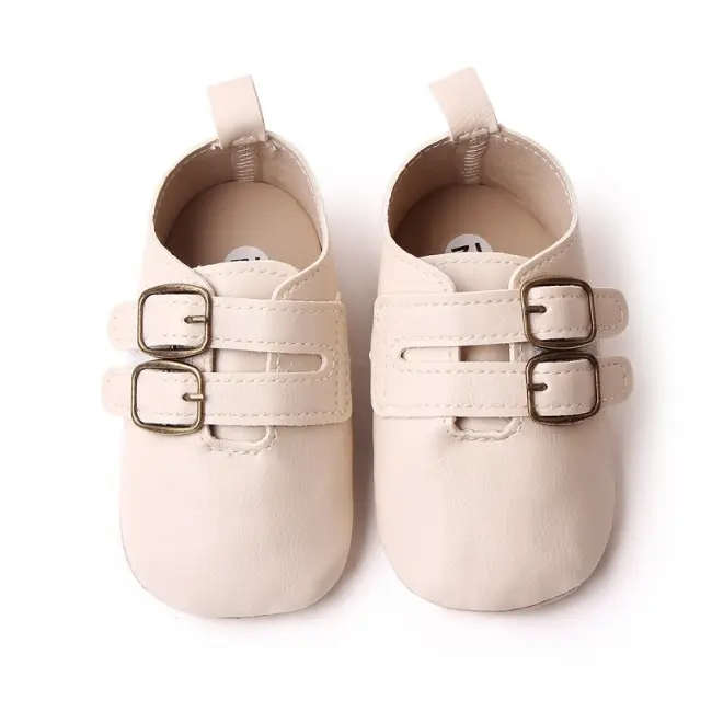 Pantofiori pentru bebelusi, ivoire, cu catarame csbc2290-3-va14