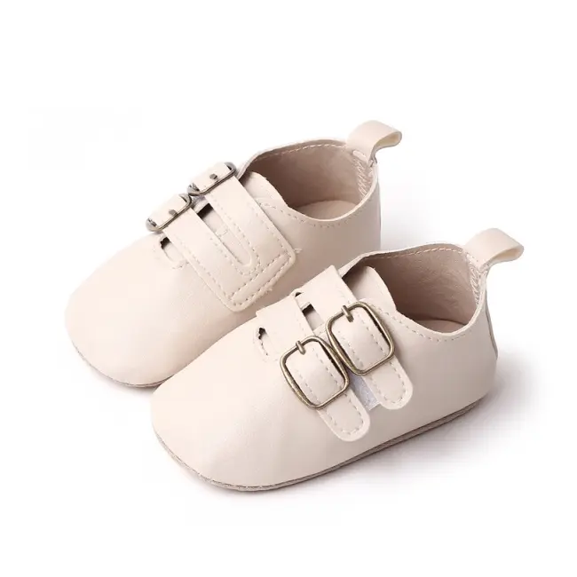 Pantofiori pentru bebelusi, ivoire, cu catarame csbc2290-3-va14