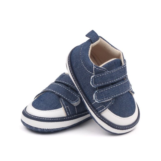 Tenisi denim cu barete cu arici pentru bebelusi csbz3012-2-va16
