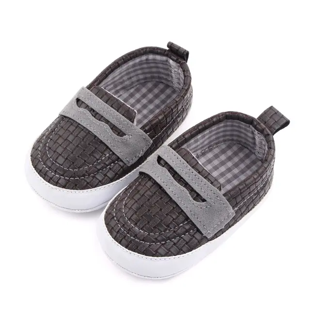Pantofiori gri tip mocasini pentru bebelusi chd2700-1-va16