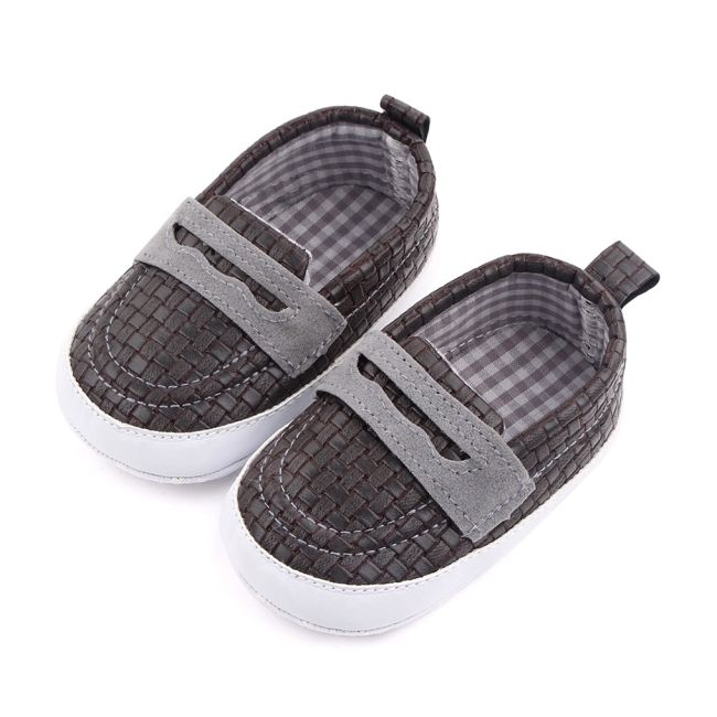 Pantofiori gri tip mocasini pentru bebelusi chd2700-1-va16