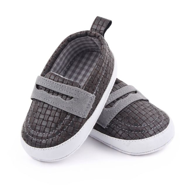 Pantofiori gri tip mocasini pentru bebelusi chd2700-1-va16