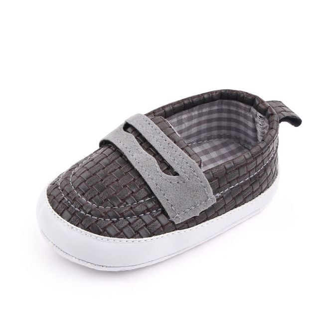 Pantofiori gri tip mocasini pentru bebelusi chd2700-1-va16