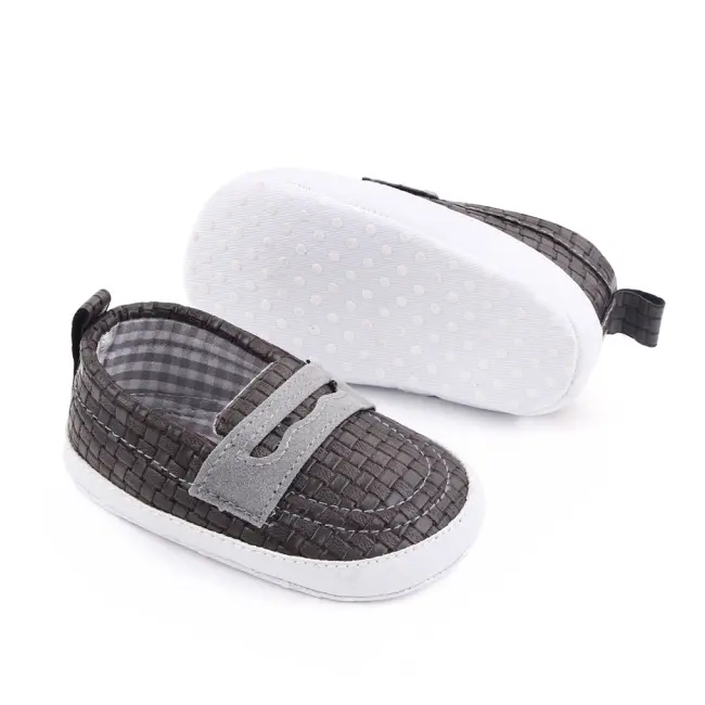 Pantofiori gri tip mocasini pentru bebelusi chd2700-1-va16