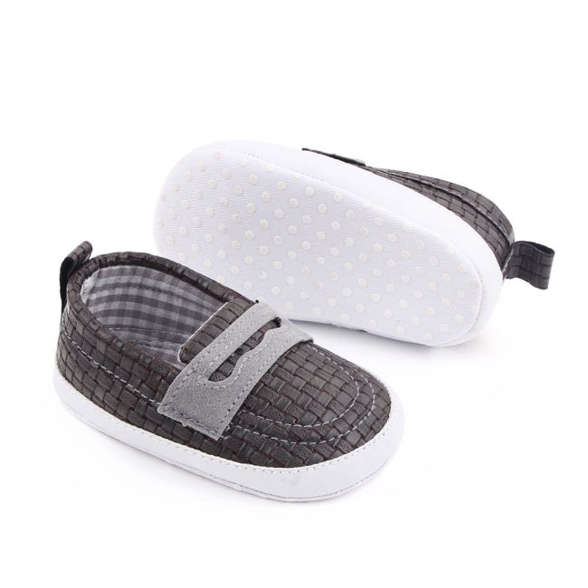 Pantofiori gri tip mocasini pentru bebelusi chd2700-1-va16