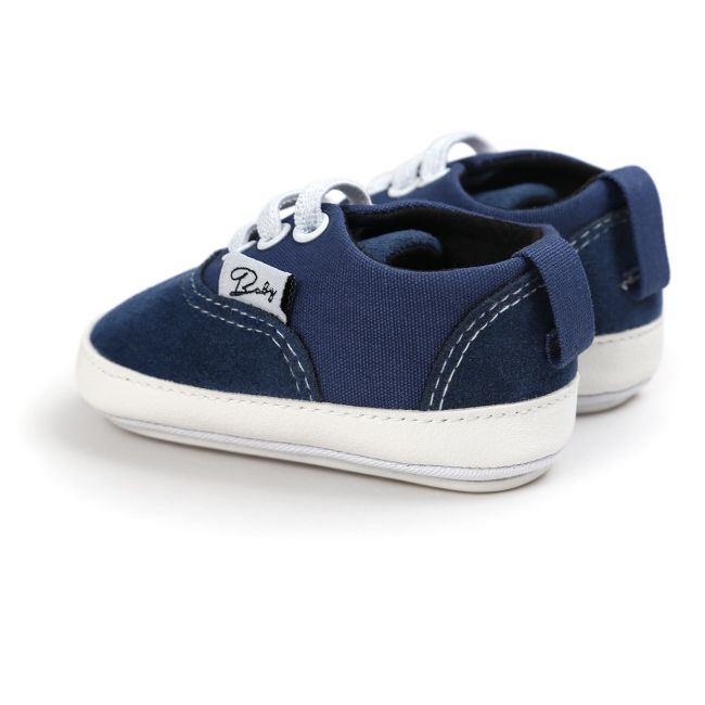 Pantofiori sport albastri pentru bebelusi, cu sireturi elastice si talpa flexibila chd0754-6-va11