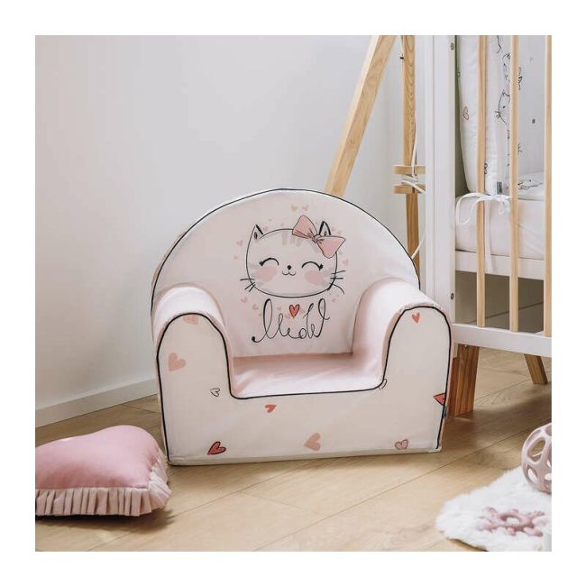 Fotoliu din burete, Bubaba, Kitty, Pentru copii, 9 luni-5 ani, Pink BYN84676