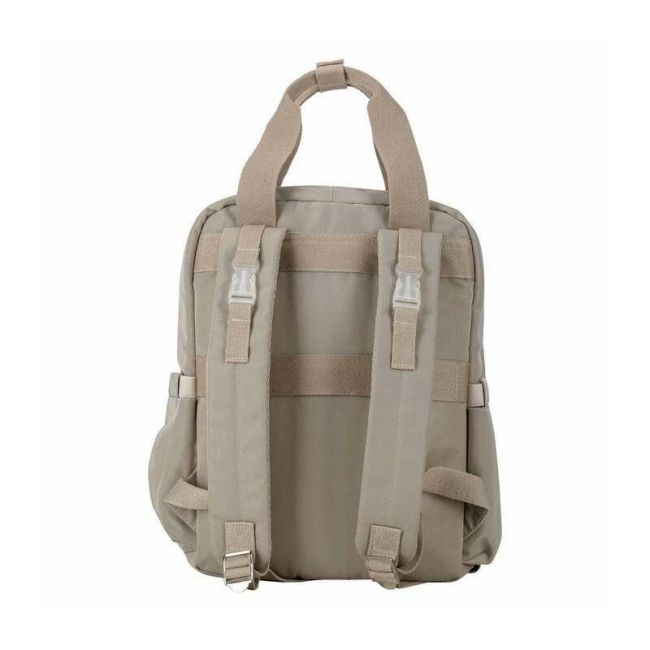 Rucsac pentru mamici, FreeON, Style, Impermeabil, Cu multiple buzunare, Bine compartimentat, Cu prindere universala de carucior, 28x28x12 cm, Grey/Beige BYN82054