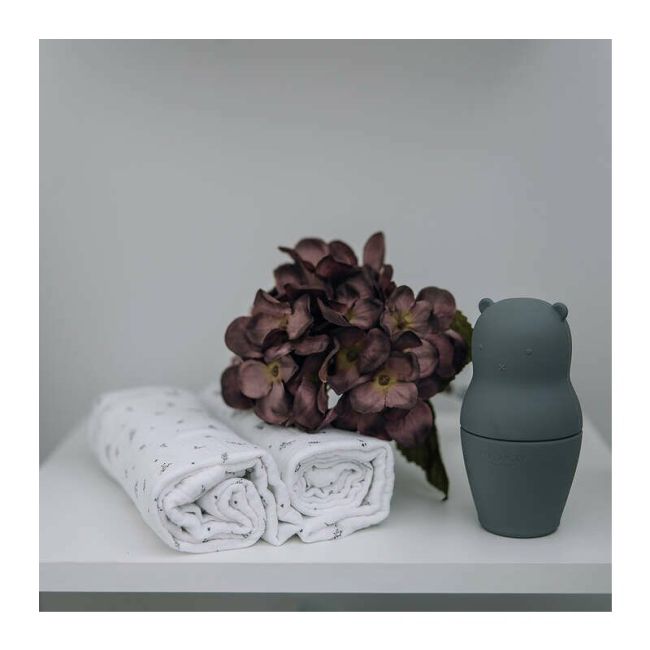 Set 4 lavete, Bubaba, Din muselina, Dimensiune 40x40 cm, Pentru spalarea si ingrijirea fetei si a corpului bebelusului dupa masa sau baita, White BYN84485