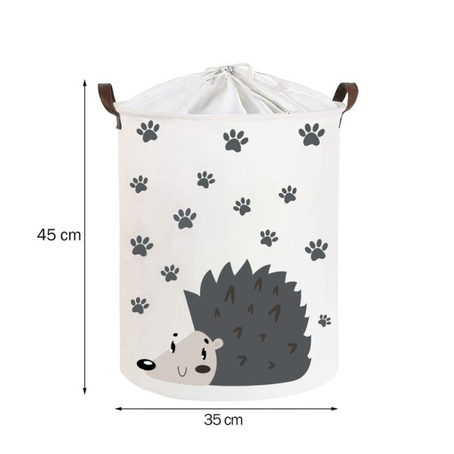 Cos Pliabil Pentru Jucarii, Rufe, Bumbac Canvas, Impermeabil, SIPO, 35×42 cm, Bumbac, 43l, Arici EKDSBT45