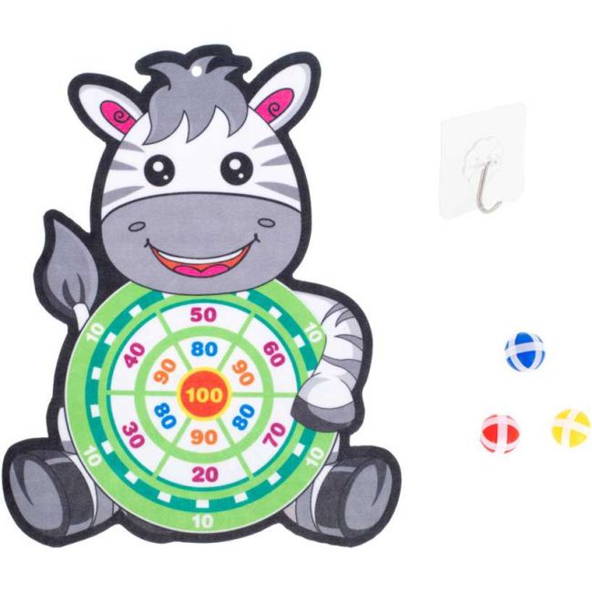 Joc Darts cu Scai Zebra - 3 Mingi Incluse Ikonka IK18315 BBJIK18315_Initiala