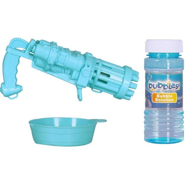 Pistol pentru baloane de sapun Bubble Shooter cu 50 ml solutie inclusa Moxy GR600041 BBJGR600041_Albastru