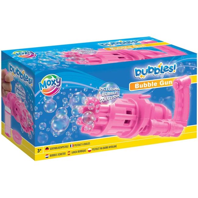 Pistol pentru baloane de sapun Bubble Shooter cu 50 ml solutie inclusa Moxy GR600041 BBJGR600041_Roz
