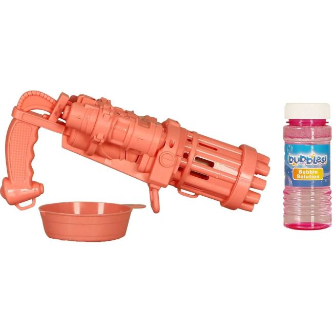 Pistol pentru baloane de sapun Bubble Shooter cu 50 ml solutie inclusa Moxy GR600041 BBJGR600041_Roz
