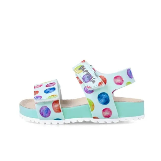 Sandale din piele pentru copii Baloane colorate, Garvalin, sky (Marime: 27) JEM242452-A-27