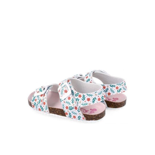 Sandale pentru copii Floricele Garvalin, blanco (Marime: 21) JEM242456-C-21