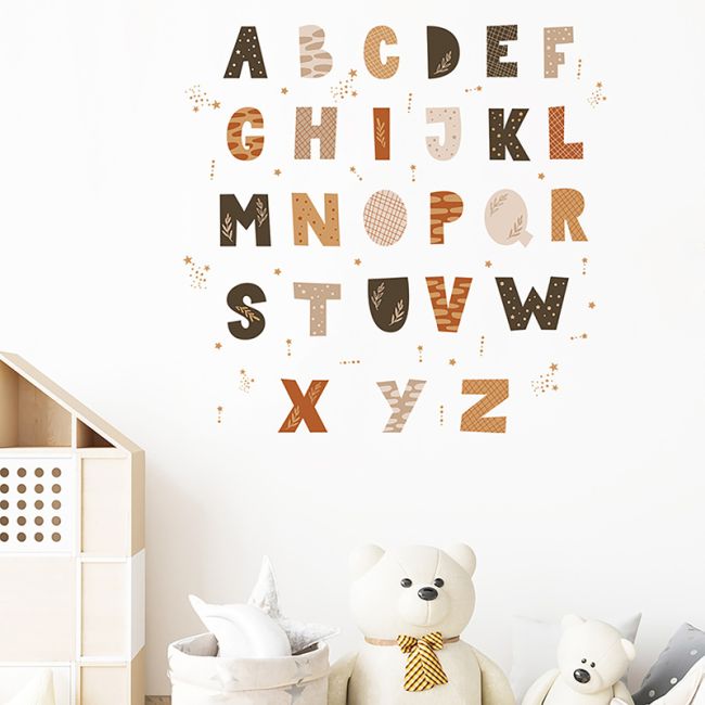 Sticker Decorativ Pentru Copii, Autoadeziv, Alfabet, 70x73 cm EKDWS63045